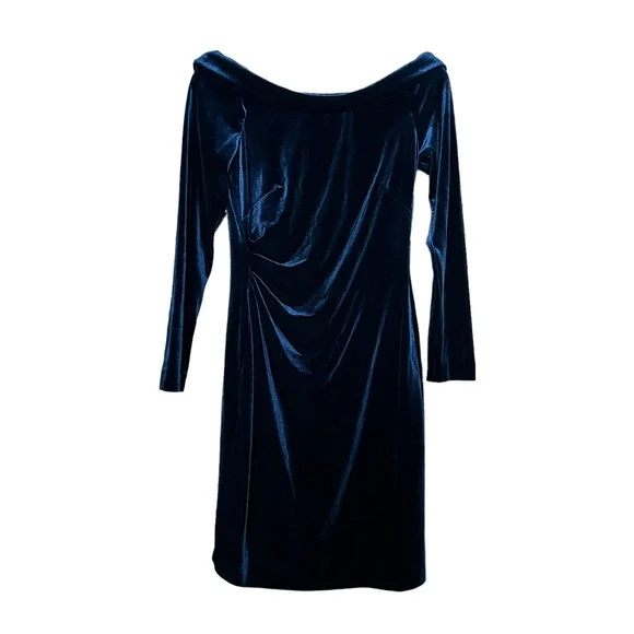 eliza j off the shoulder velvet dress Eliza J Satin And Velvet Off The Shoulder Mermaid Gown In Hunter - 50% Off